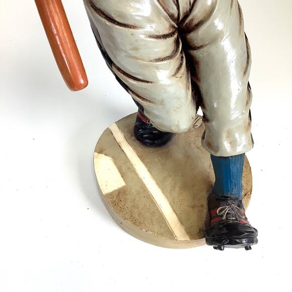 12.5” Peter Mook Signed Ceramic Baseball Player Swinging Bat Figure Statue *READ - Picture 7 of 16